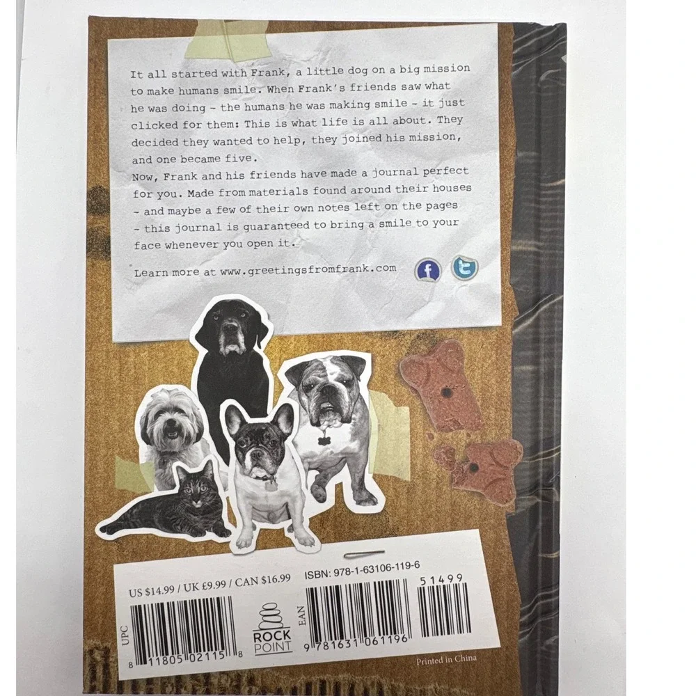 From‎ Frank A Journal To Make Humans Smile Dog Theme Stationery Gift Puppy Cat